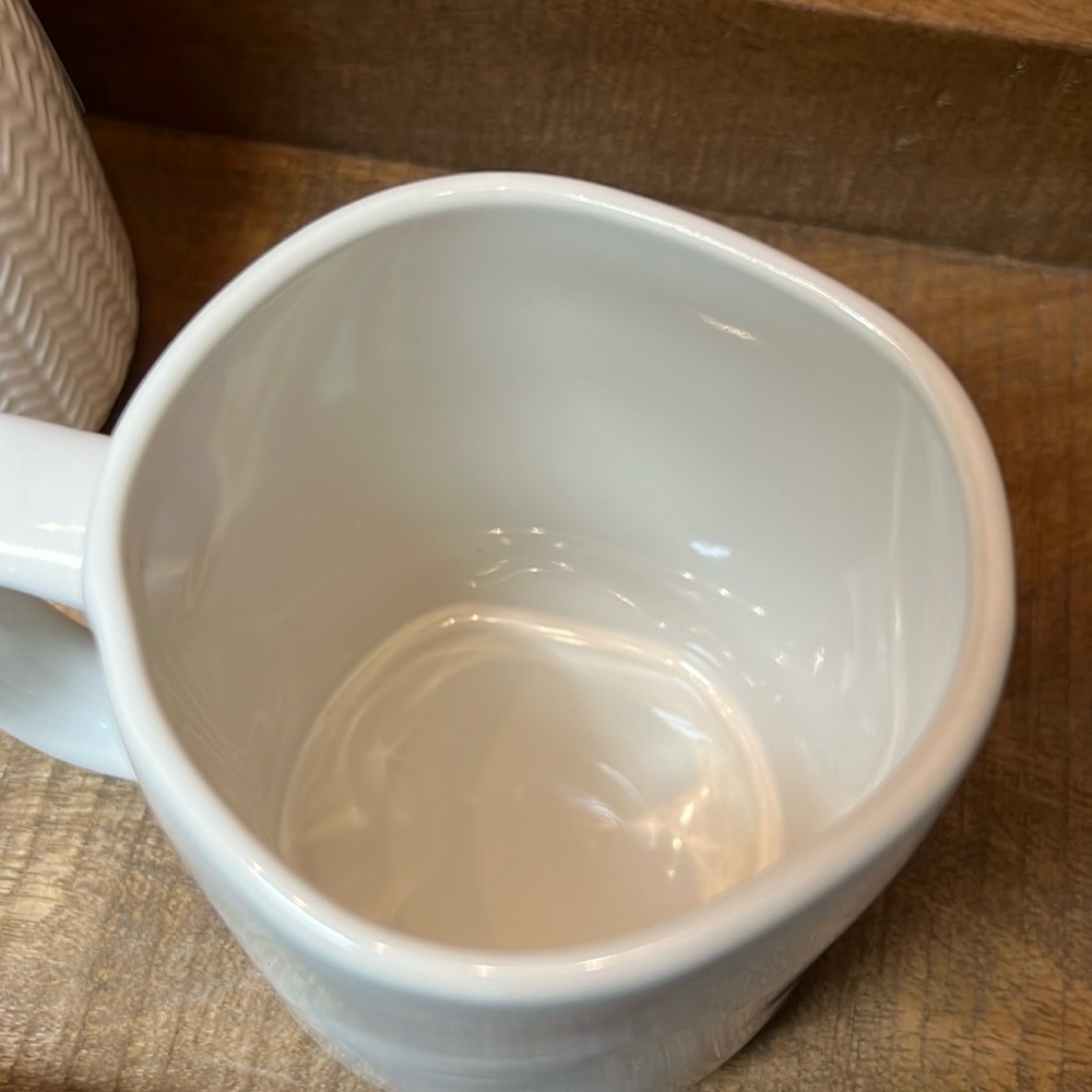Rae Dunn White “NAUGHTY” and “NICE” Mug - Picture 3 of 4